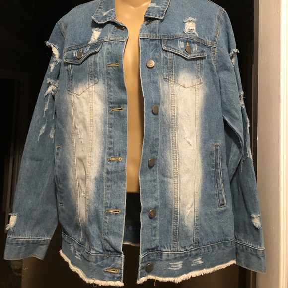 Jackets & Blazers - Distressed denim jacket